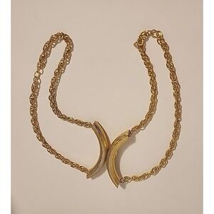 NOS Two Piece Clasp Belt Buckle Women's Gold tone Textured Metal 80's Fashion